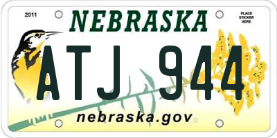 NE license plate ATJ944