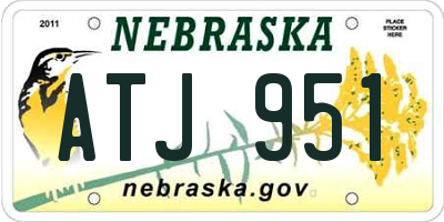 NE license plate ATJ951