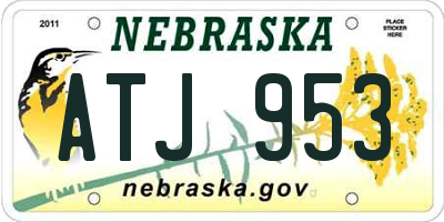 NE license plate ATJ953