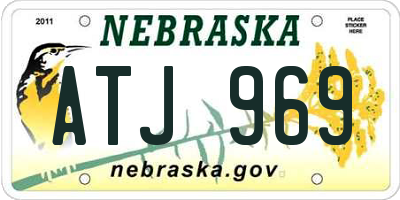 NE license plate ATJ969
