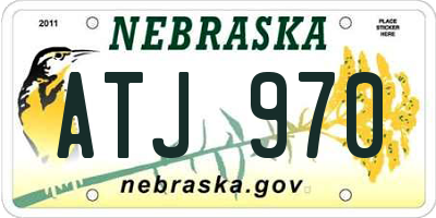 NE license plate ATJ970
