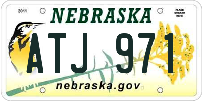 NE license plate ATJ971