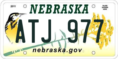 NE license plate ATJ977