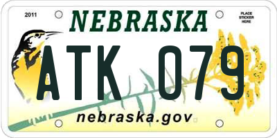 NE license plate ATK079