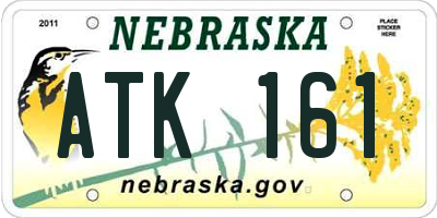 NE license plate ATK161