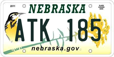 NE license plate ATK185