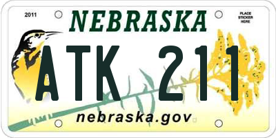 NE license plate ATK211