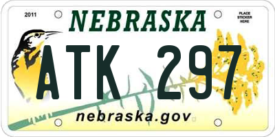 NE license plate ATK297