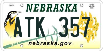 NE license plate ATK357