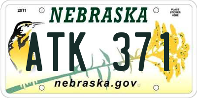 NE license plate ATK371