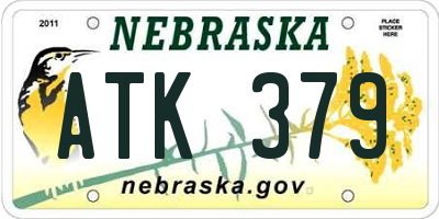 NE license plate ATK379