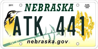 NE license plate ATK441