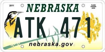 NE license plate ATK471