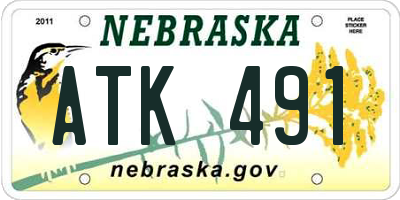 NE license plate ATK491
