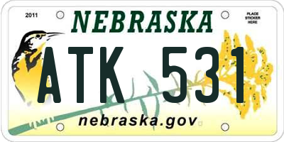 NE license plate ATK531