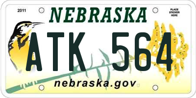 NE license plate ATK564
