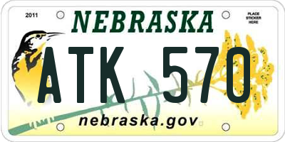 NE license plate ATK570