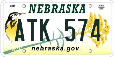 NE license plate ATK574