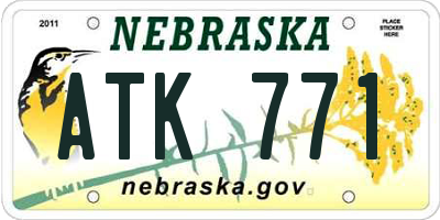 NE license plate ATK771