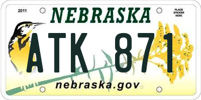 NE license plate ATK871