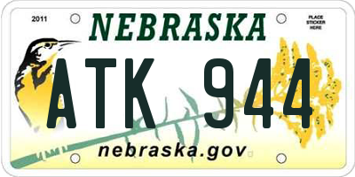 NE license plate ATK944