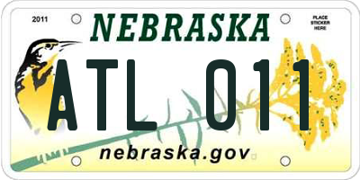 NE license plate ATL011