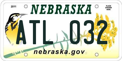 NE license plate ATL032