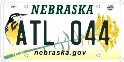 NE license plate ATL044