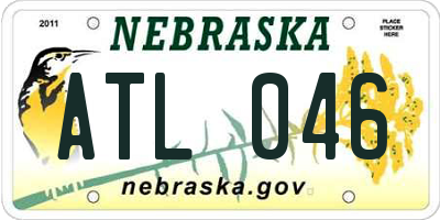 NE license plate ATL046