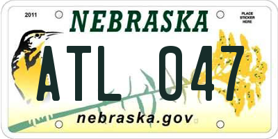 NE license plate ATL047