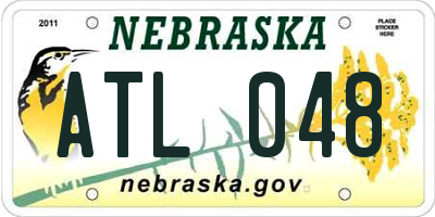 NE license plate ATL048