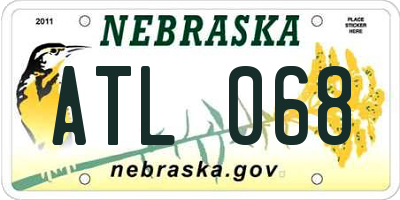 NE license plate ATL068