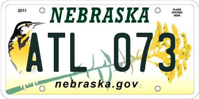 NE license plate ATL073
