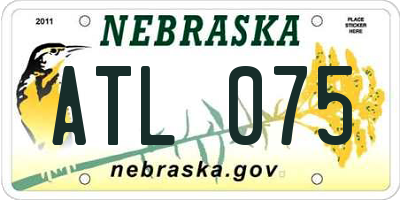 NE license plate ATL075