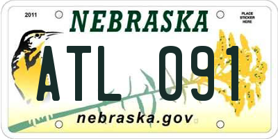 NE license plate ATL091