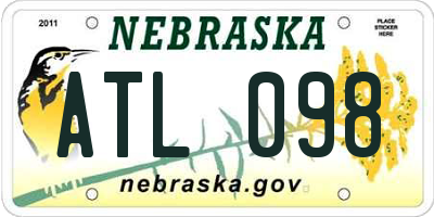 NE license plate ATL098