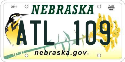 NE license plate ATL109
