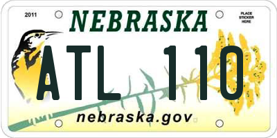 NE license plate ATL110