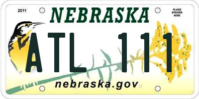 NE license plate ATL111