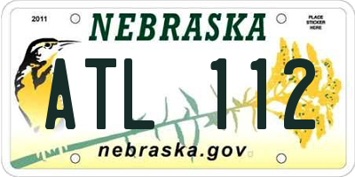 NE license plate ATL112