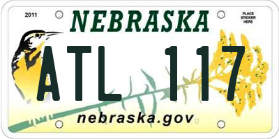 NE license plate ATL117