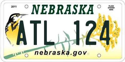 NE license plate ATL124