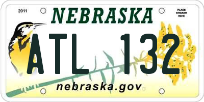 NE license plate ATL132