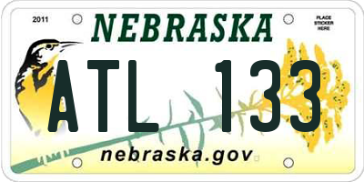 NE license plate ATL133