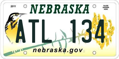 NE license plate ATL134