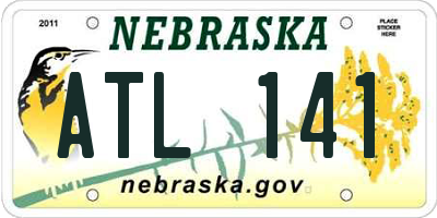 NE license plate ATL141
