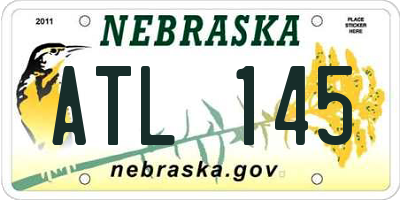 NE license plate ATL145