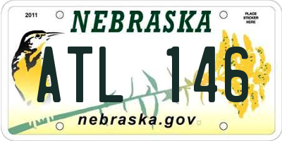 NE license plate ATL146