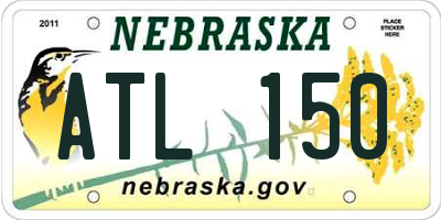 NE license plate ATL150
