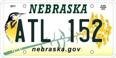 NE license plate ATL152